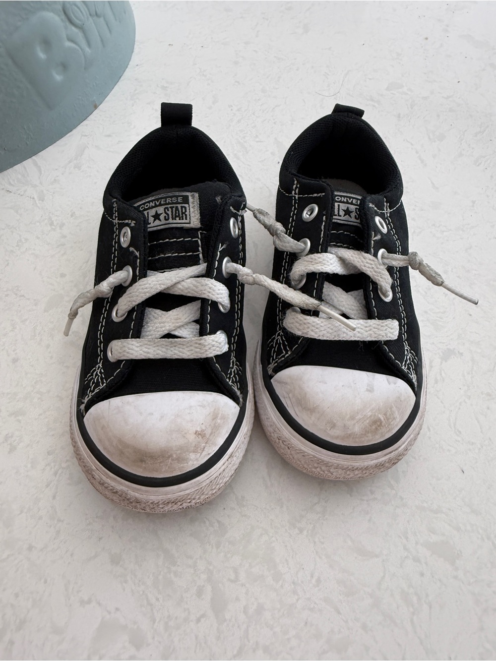 Converse Kids Black and White Low Top Sneakers